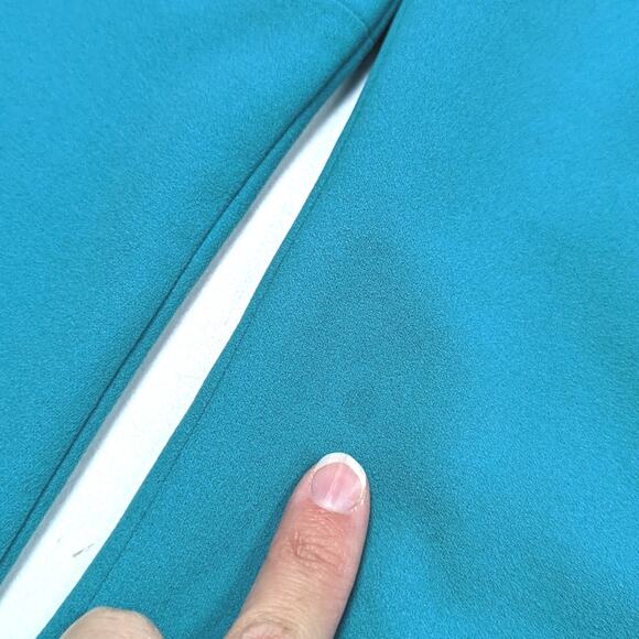 Tibi Dress Women's Size 6 Teal Bell Sleeve Sheath - Picture 4 of 11